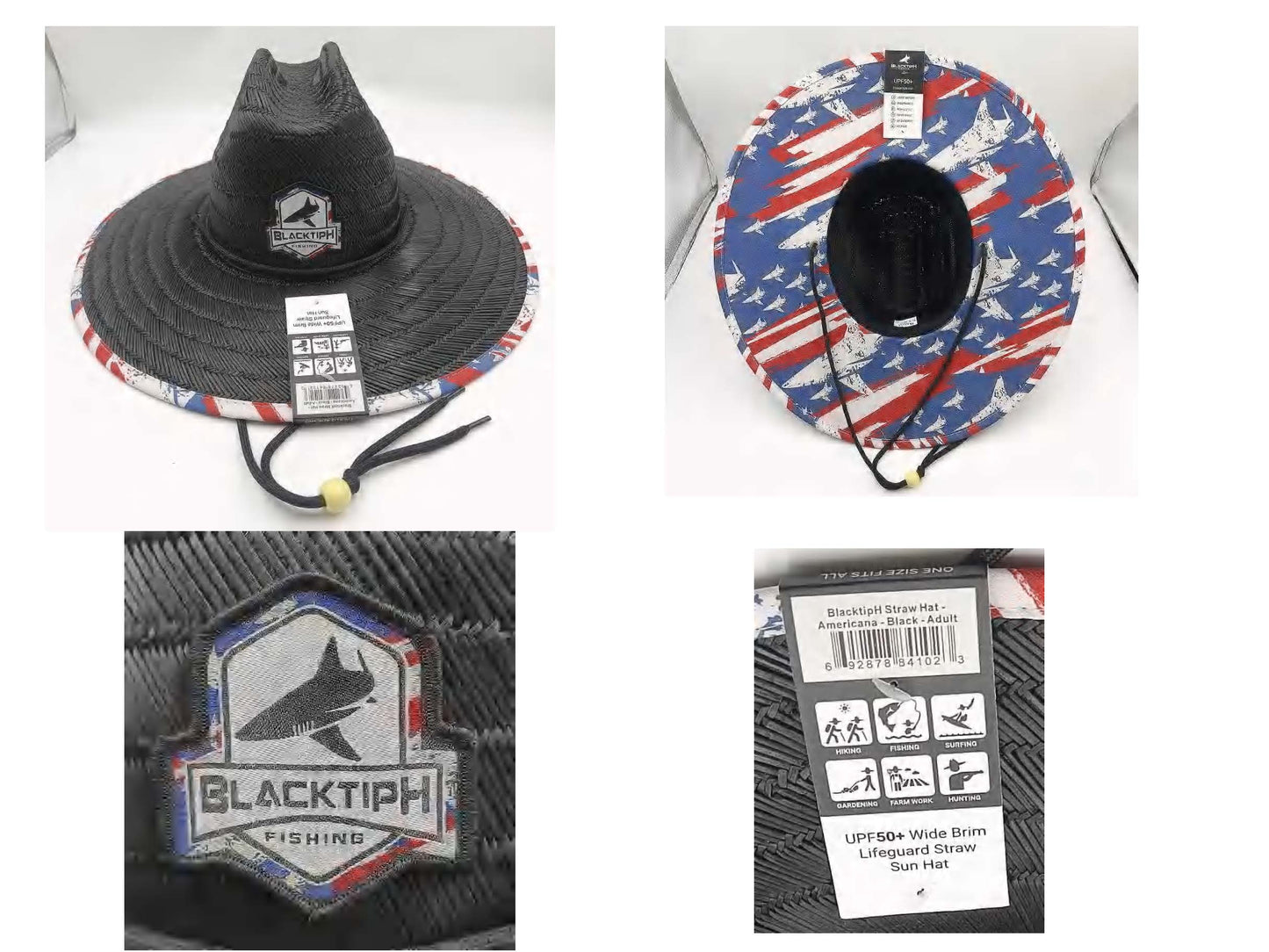 Straw Hat Americana - Black