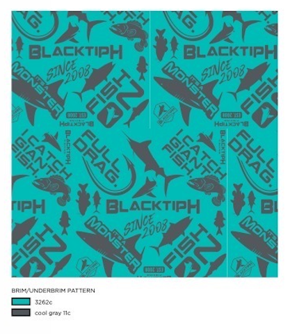 Straw Hat Turquoise Blue - Natural