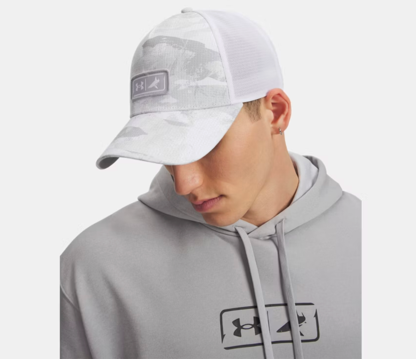 Under Armour x BlacktipH Men’s Fish Mid Trucker Hat - Grey