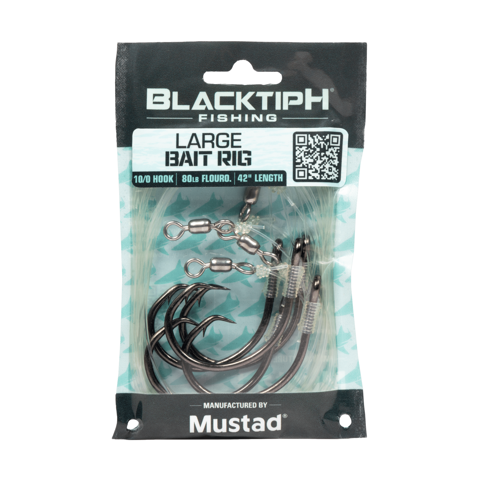 10 fishing hooks Large Live Bait Rigs (5 Pack) | BlacktipH x Mustad 10/0 Hooks