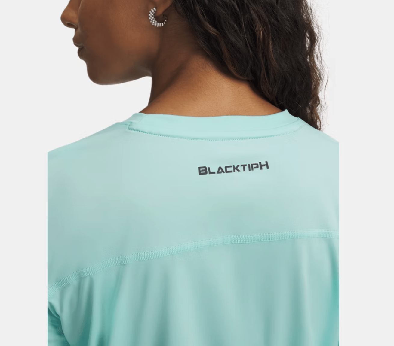 Under Armour x BlacktipH Women’s Fish Elite Performance Long Sleeves Crew - Neo Turquoise - BlacktipH