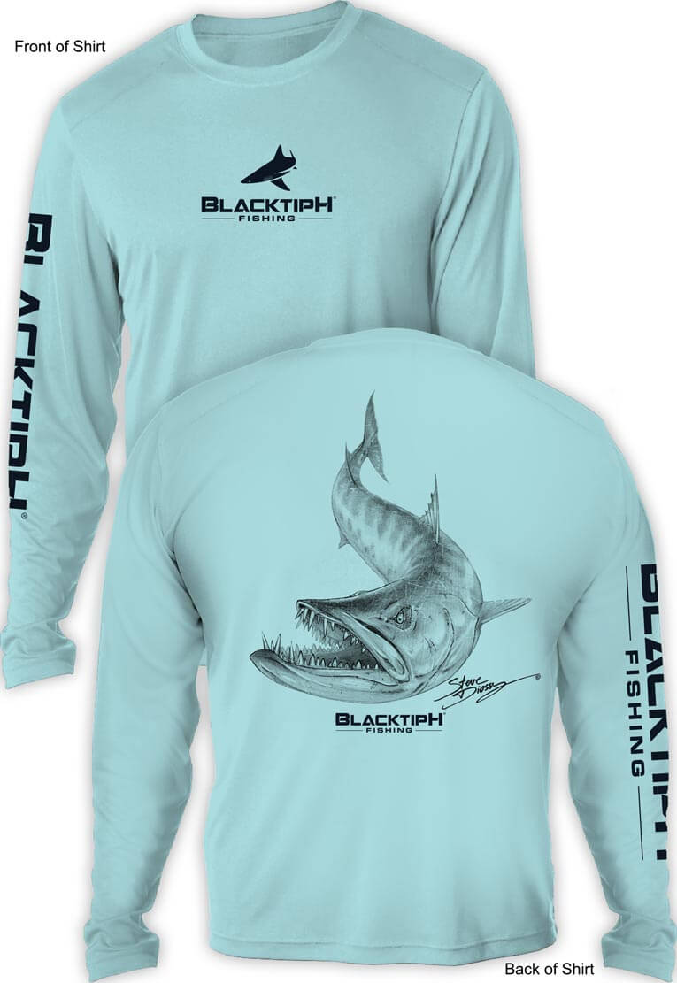 Performance Fishing Shirt Long Sleeve UPF 50+ (Mako Shark), L