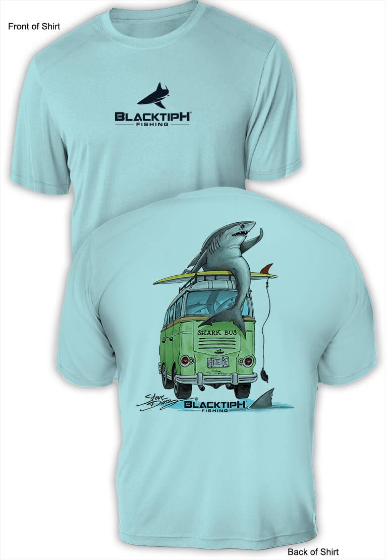 BlacktipH Short Sleeve Performance Shirt Shark Bus ft. Steve Diossy