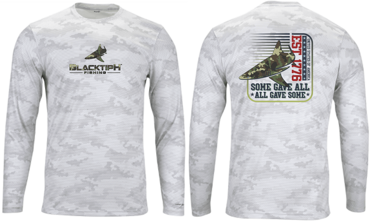 BlacktipH Memorial Day Long Sleeve with UPF 50+ Protection Performance Shirt "Some Gave All"