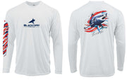 BlacktipH Mako Shark Quick Dry Performance Shirt - 4th of July Edition