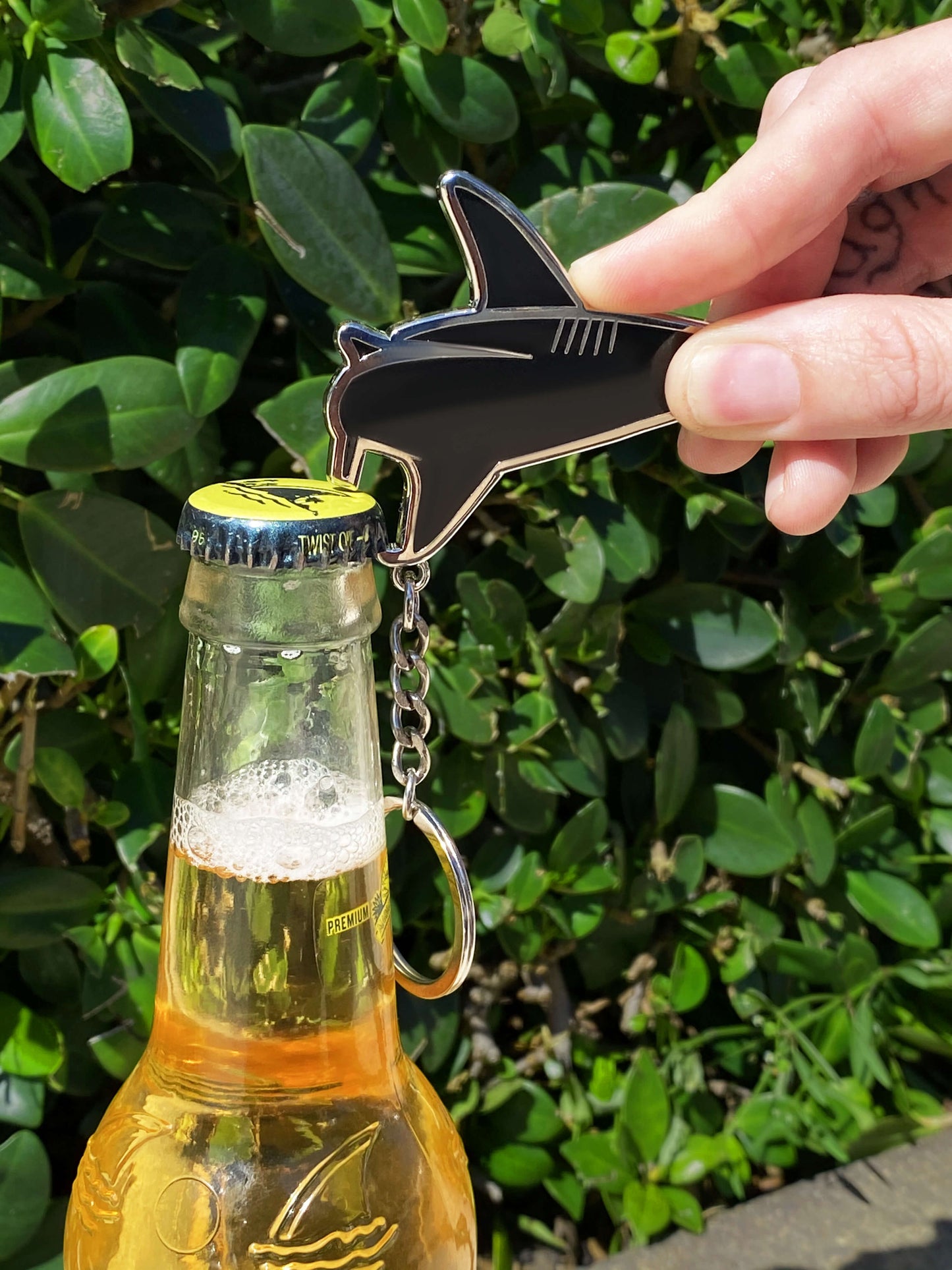 BlacktipH Silver Bottle Opener Key Chain