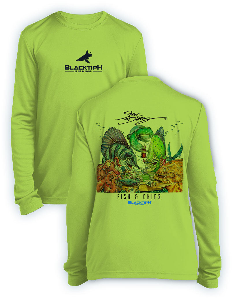 Fish N' Chips - Men's Long Sleeve Sun Protection Shirt – Steve Diossy  Clothing