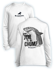 BlacktipH Youth Performance Long Sleeve Shark-Chum Featuring Steve Diossy Art in 100% Polyester
