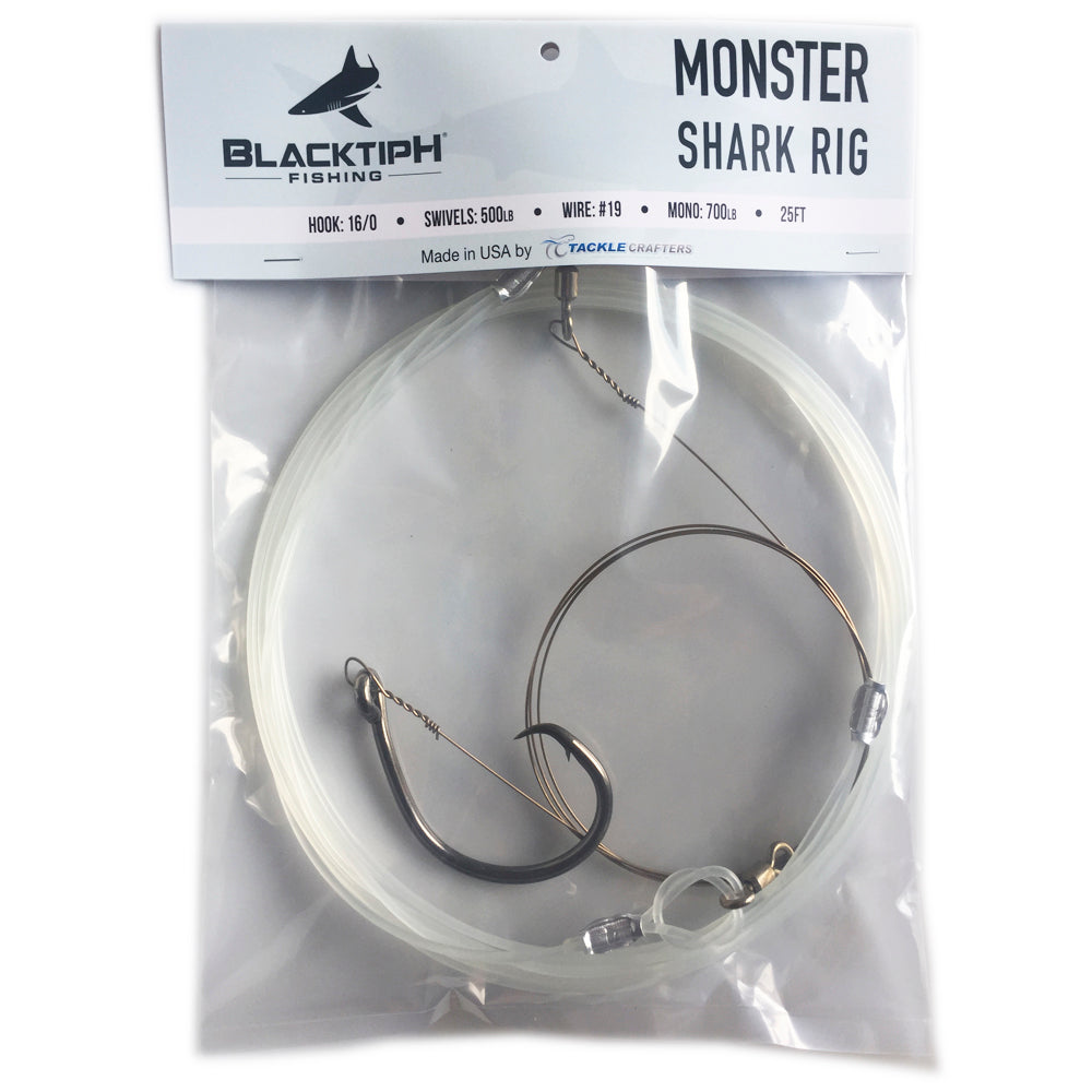 BlacktipH Monster Shark Rig with 700lb Monofilament Fishing Line and 5