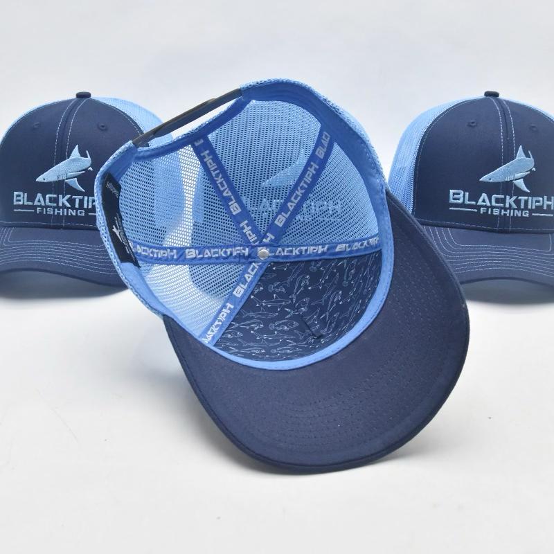 BlacktipH Classic Snapback Hat Ocean Blue with Rubber Patch Adult Unisex, Size: One Size