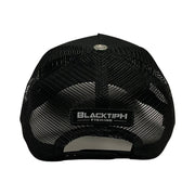 BlacktipH Snapback Hat with New Patch in Black and Teal