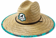 BlacktipH Straw Hat - Turquoise Blue - Natural