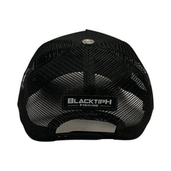 BlacktipH Snapback Hat with New Patch in Black and White