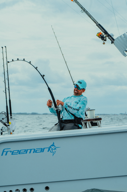 Under Armour x BlacktipH Men’s Fish Mid Adjustable Hat - Neo Turquoise