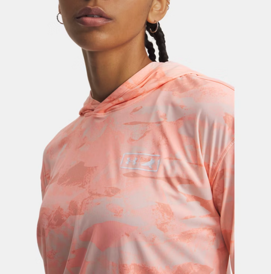 Under Armour x BlacktipH Women’s Elite Camo Performance Hoodie - Posh Pink