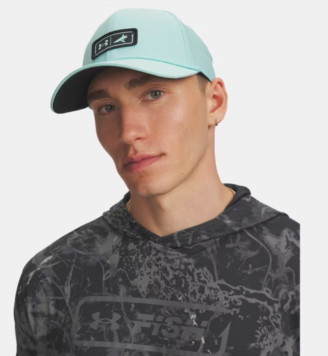 Under Armour x BlacktipH Men’s Fish Mid Adjustable Hat - Neo Turquoise