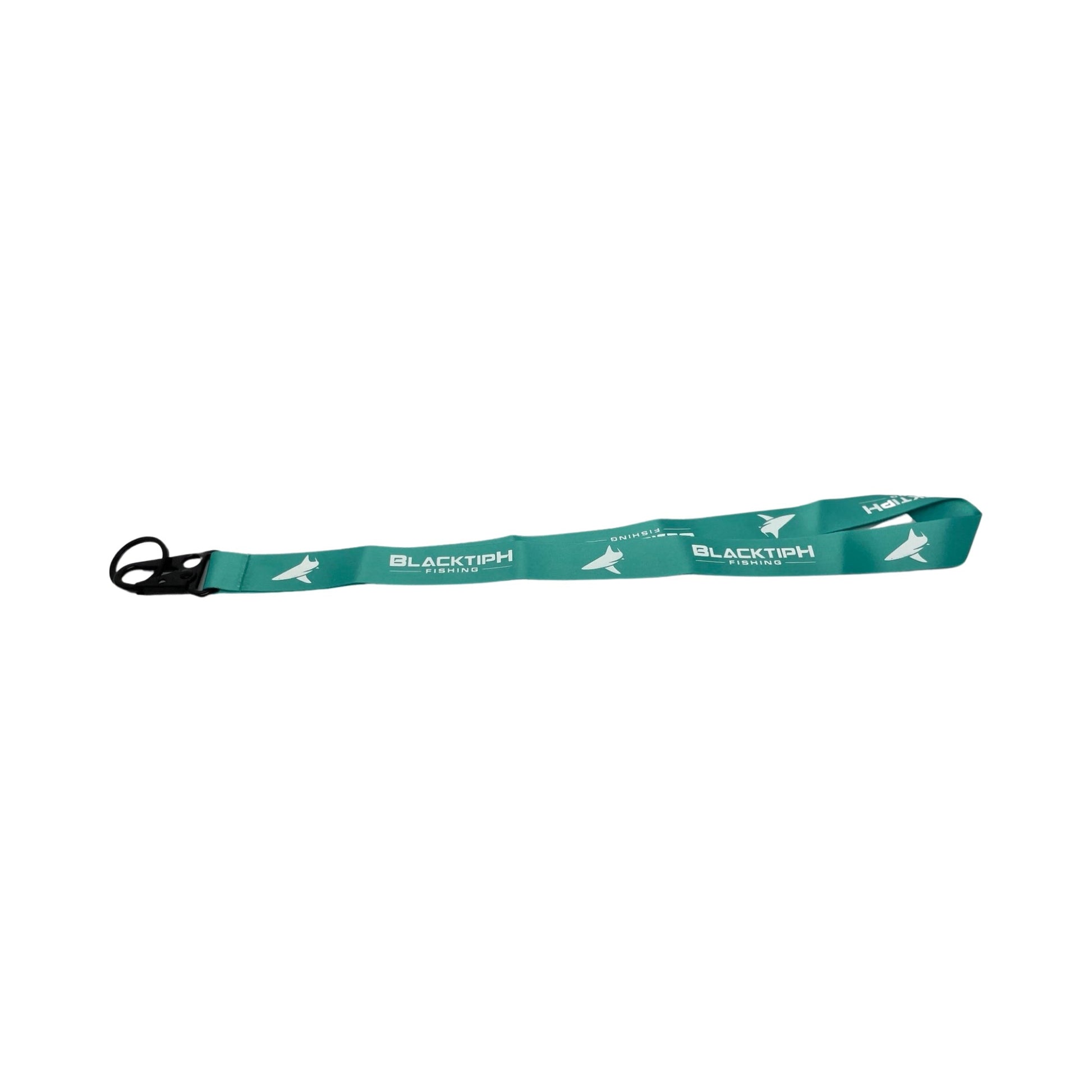 Aqua Lanyard with Crane clip - BlacktipH