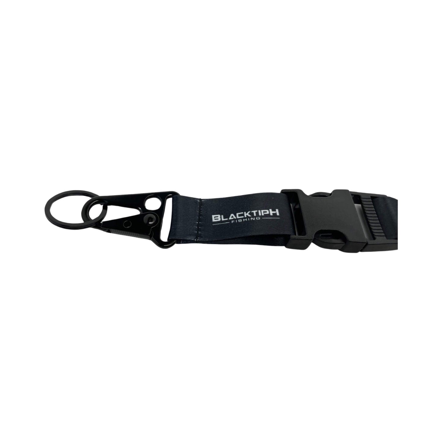Black Lanyard with Crane clip - BlacktipH