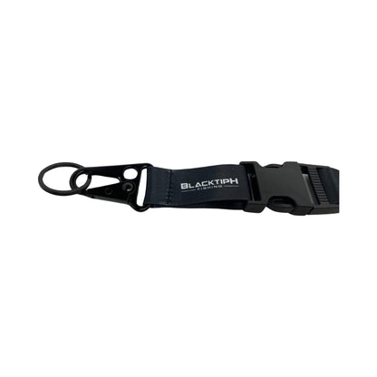 Black Lanyard with Crane clip - BlacktipH