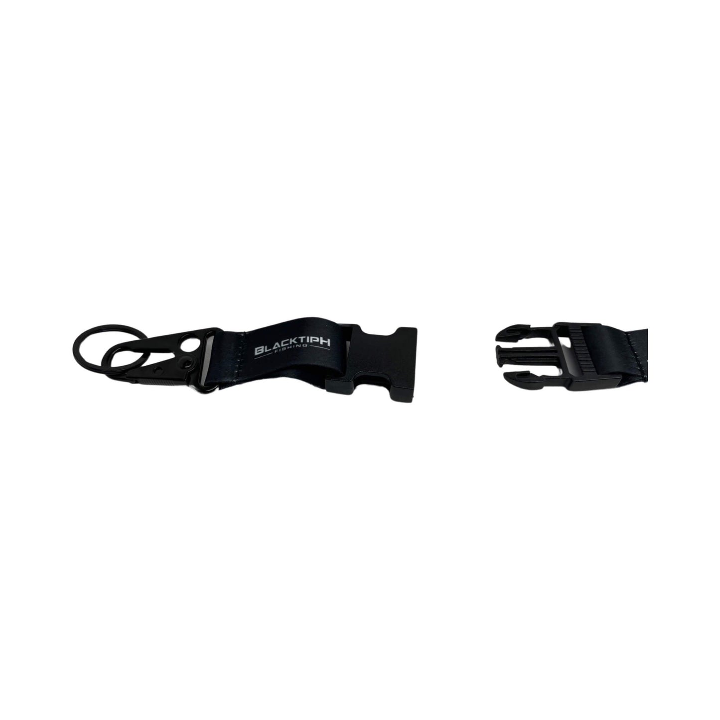 Black Lanyard with Crane clip - BlacktipH