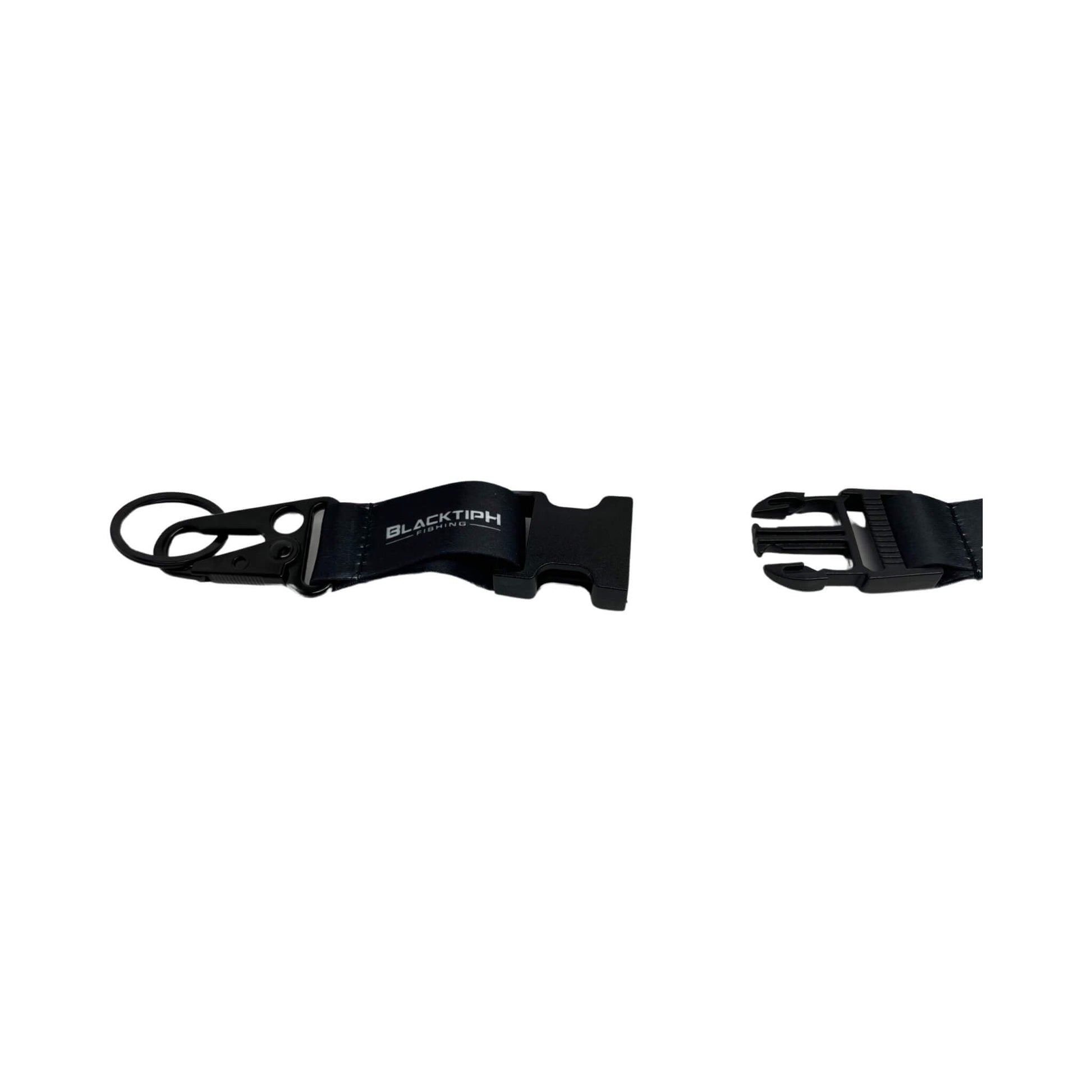 Black Lanyard with Crane clip - BlacktipH