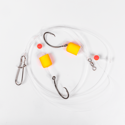 BlacktipH Double Hook Surf Fishing Rig (6 Pack) | Pompano & Whiting Rig - BlacktipH