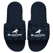BlacktipH Fishing Navy Patterned Slides with EVA Midsole
