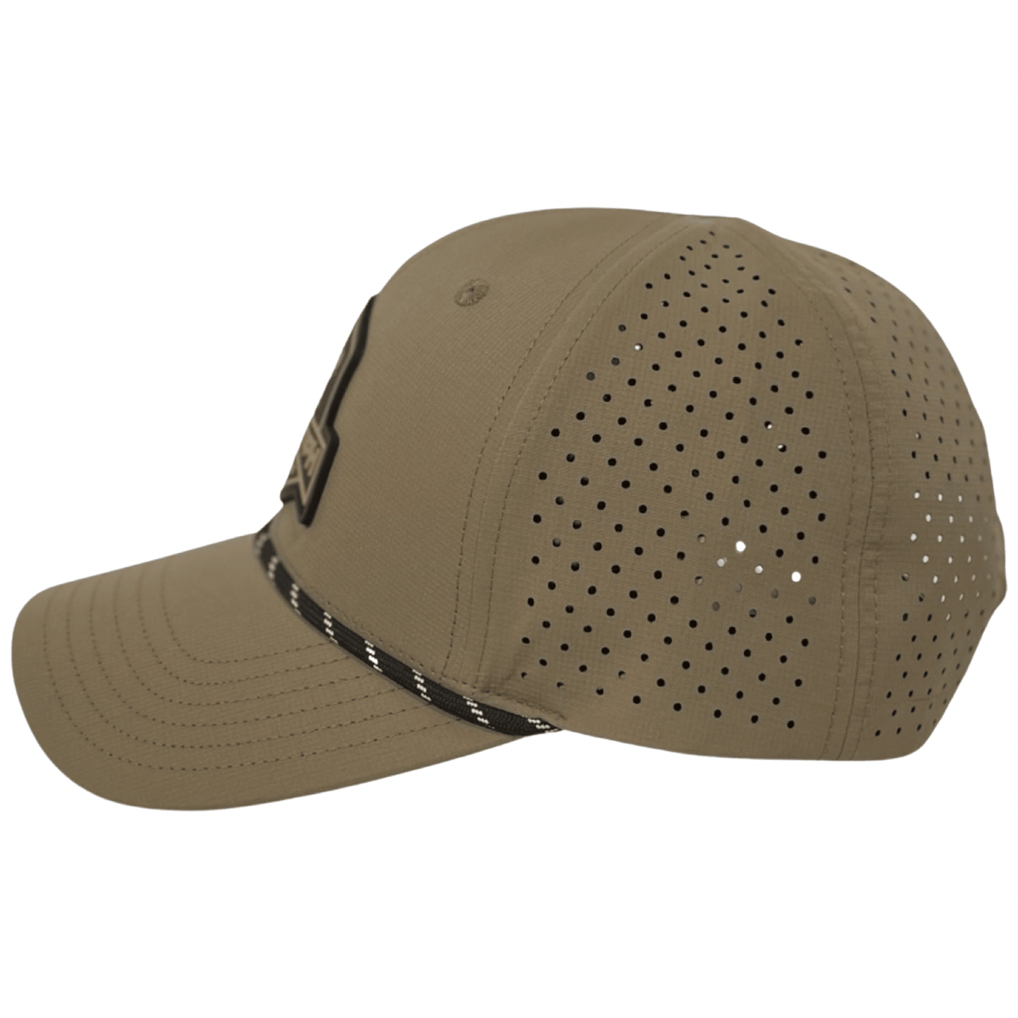 Khaki PVC Performance Snapback Hat - BlacktipH