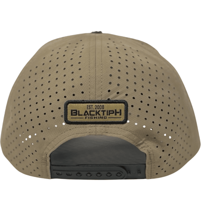 Khaki PVC Performance Snapback Hat - BlacktipH