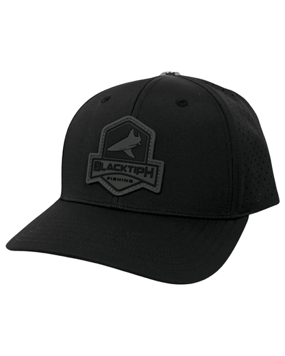 Midnight Black PVC Performance Snapback Hat - BlacktipH