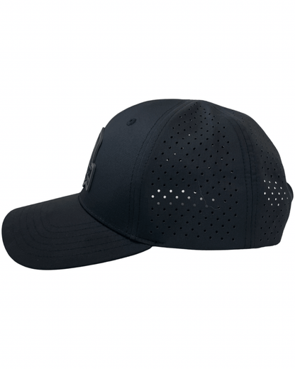 Midnight Black PVC Performance Snapback Hat - BlacktipH