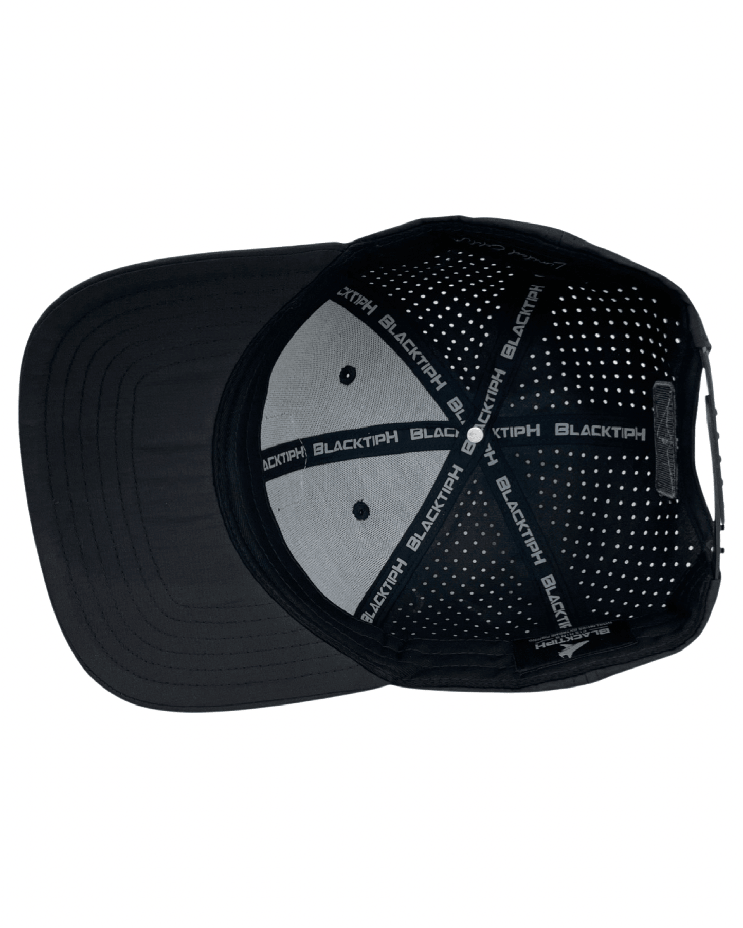 Midnight Black PVC Performance Snapback Hat - BlacktipH