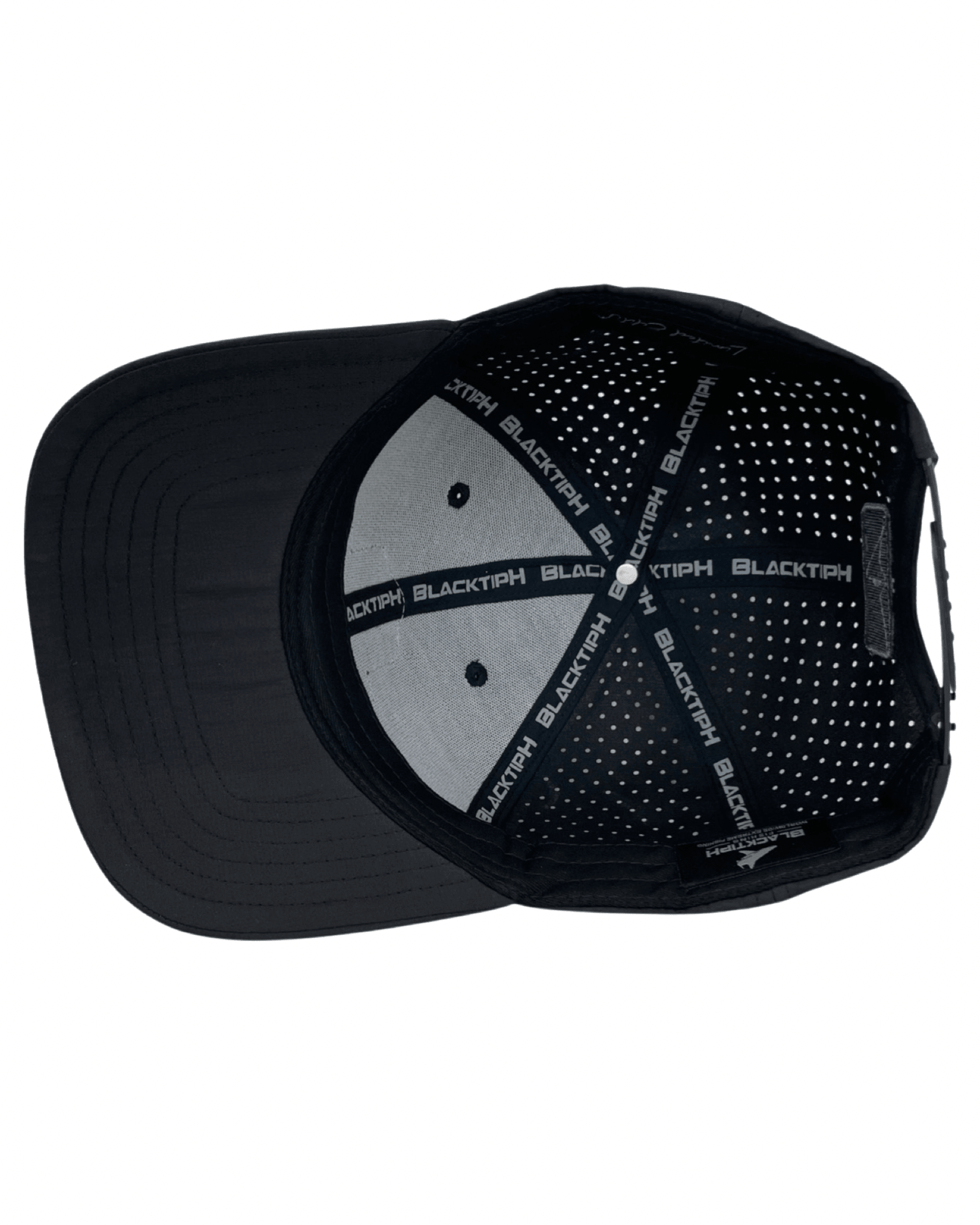 Midnight Black PVC Performance Snapback Hat - BlacktipH