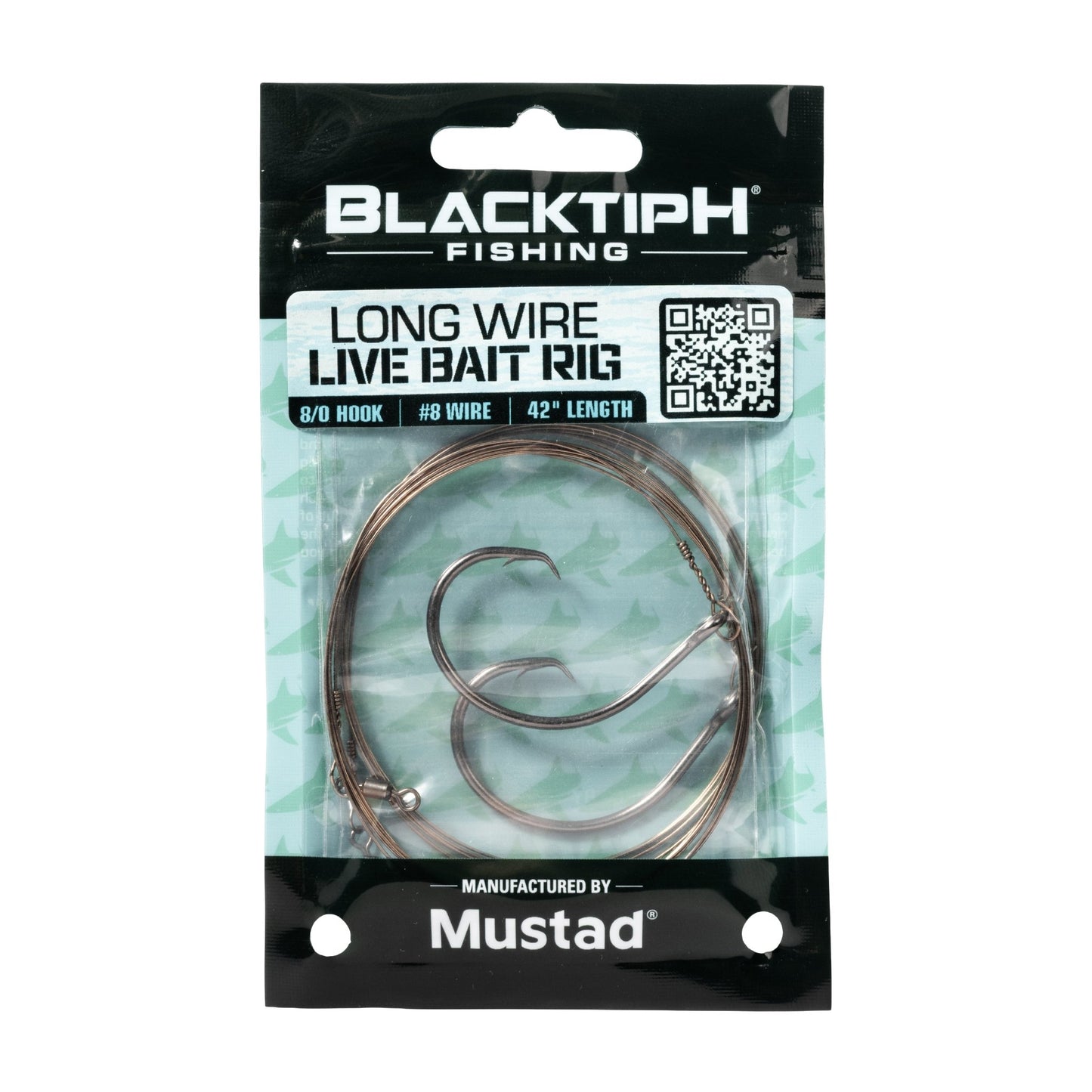 Mustad BlacktipH Long Wire Live Bait Rig - BlacktipH