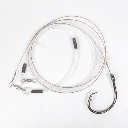 Mustad BlacktipH Monster Shark Rig | 16/0 Hook & 19 Wire - BlacktipH