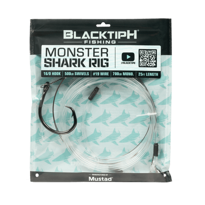 Mustad BlacktipH Monster Shark Rig | 16/0 Hook & #19 Wire Mustad BlacktipH Monster Shark Rig | 16/0 Hook & #19 Wire