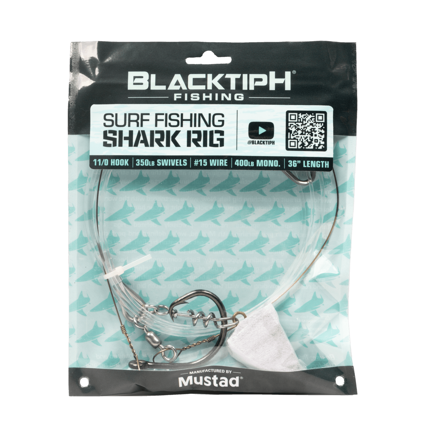 Shark Fishing Rig - Heavy Duty Surf & Pier Rig (Mustad Hook) - BlacktipH
