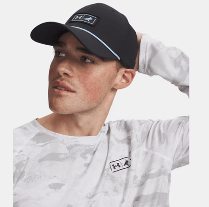 UA x BlacktipH Men’s Fishing Hat - Performance Adjustable Snapback Black - BlacktipH