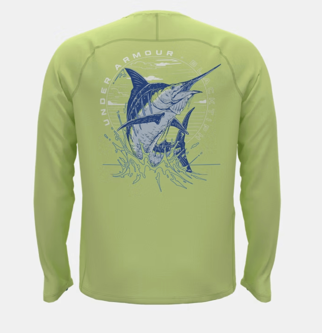 Under Armour x BlacktipH Elite Species Fishing Shirt – Fade Green (Long Sleeve & UPF Protection) - BlacktipH