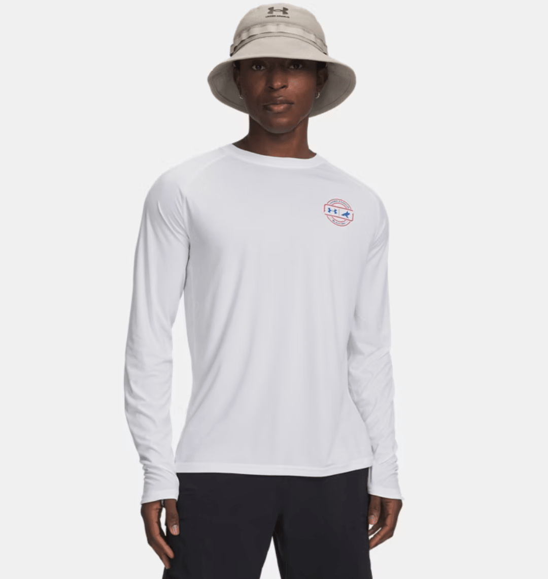 Under Armour x BlacktipH Fish Elite Performance Long Sleeve | UPF 40+ Fishing Shirt White - BlacktipH