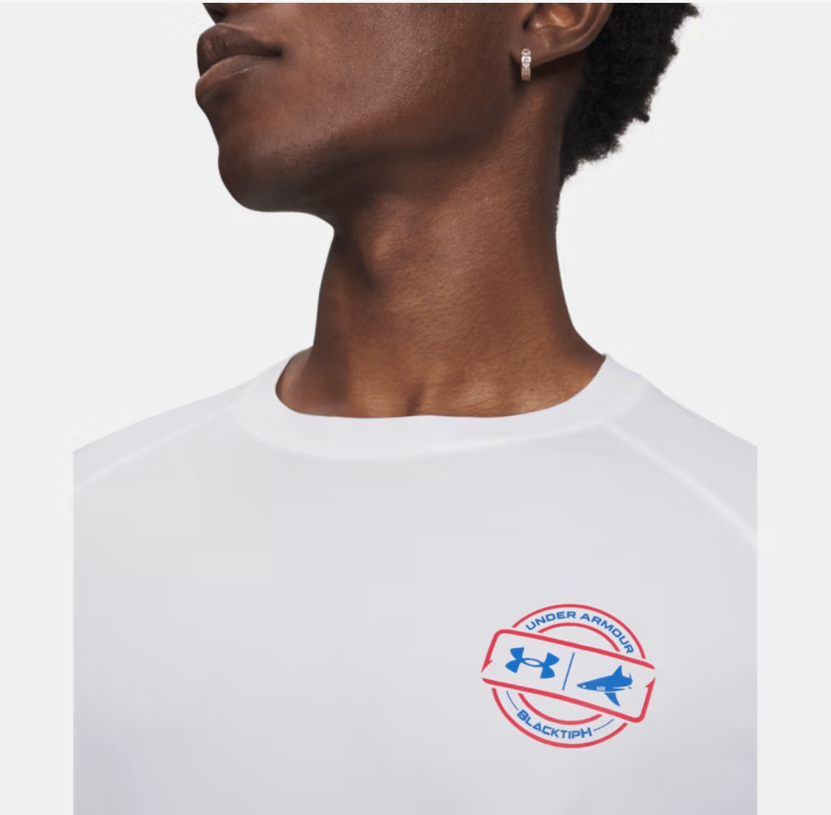 Under Armour x BlacktipH Fish Elite Performance Long Sleeve | UPF 40+ Fishing Shirt White - BlacktipH