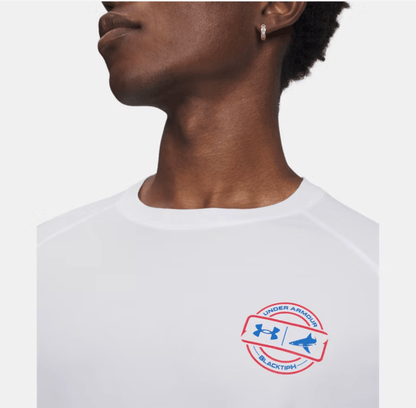 Under Armour x BlacktipH Fish Elite Performance Long Sleeve | UPF 40+ Fishing Shirt White - BlacktipH