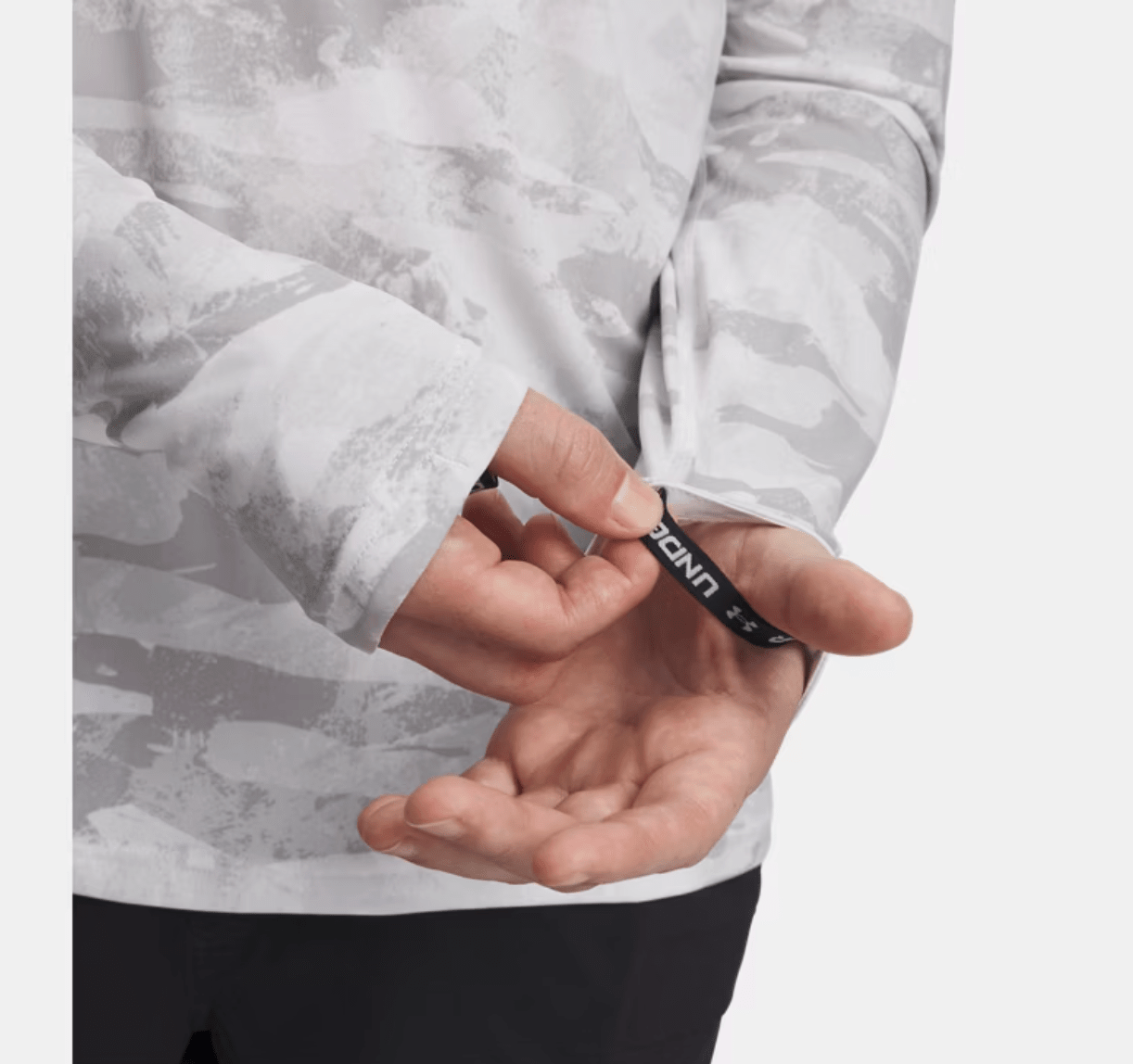 Under Armour x BlacktipH Men’s Fish Elite Camo Performance Long Sleeve Crew - White - BlacktipH