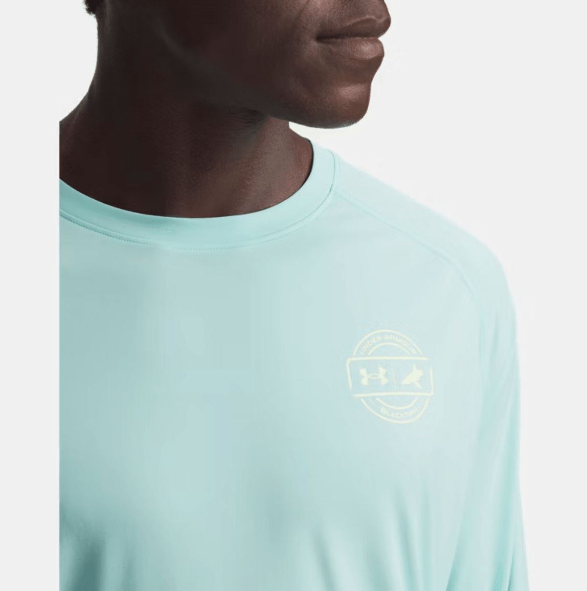 Under Armour x BlacktipH Men’s Fish Elite Species Performance Long Sleeve Crew - Neo Turquoise - BlacktipH
