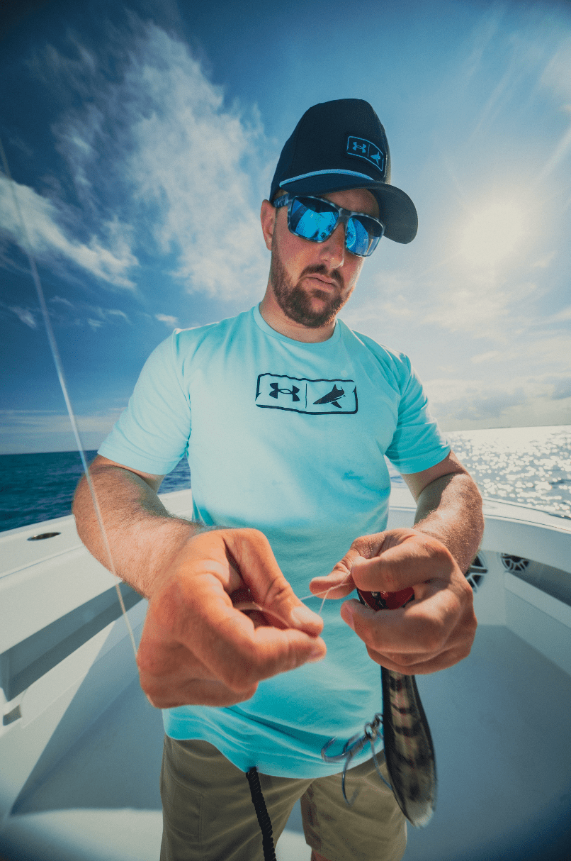 Under Armour x BlacktipH Men’s Fish Logo T-Shirt - Neo Turquoise - BlacktipH