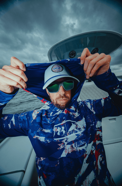 Under Armour x BlacktipH Men’s Fish Pro Camo Performance Hoodie - Caspian - BlacktipH