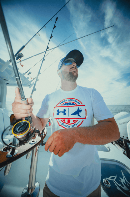 Under Armour x BlacktipH Men's Fish Species USA Graphic Shirt - White - BlacktipH