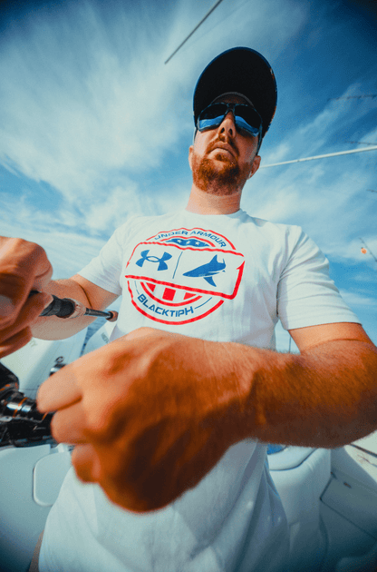 Under Armour x BlacktipH Men's Fish Species USA Graphic Shirt - White - BlacktipH