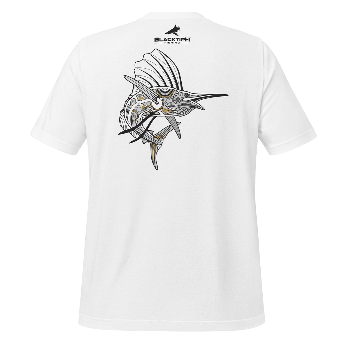Youth Lifestyle Cotton Blend T-Shirt - Mechanical Sailfish Design - BlacktipH