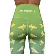 BlacktipH Green Womens Leggings with UPF 40+ Protection